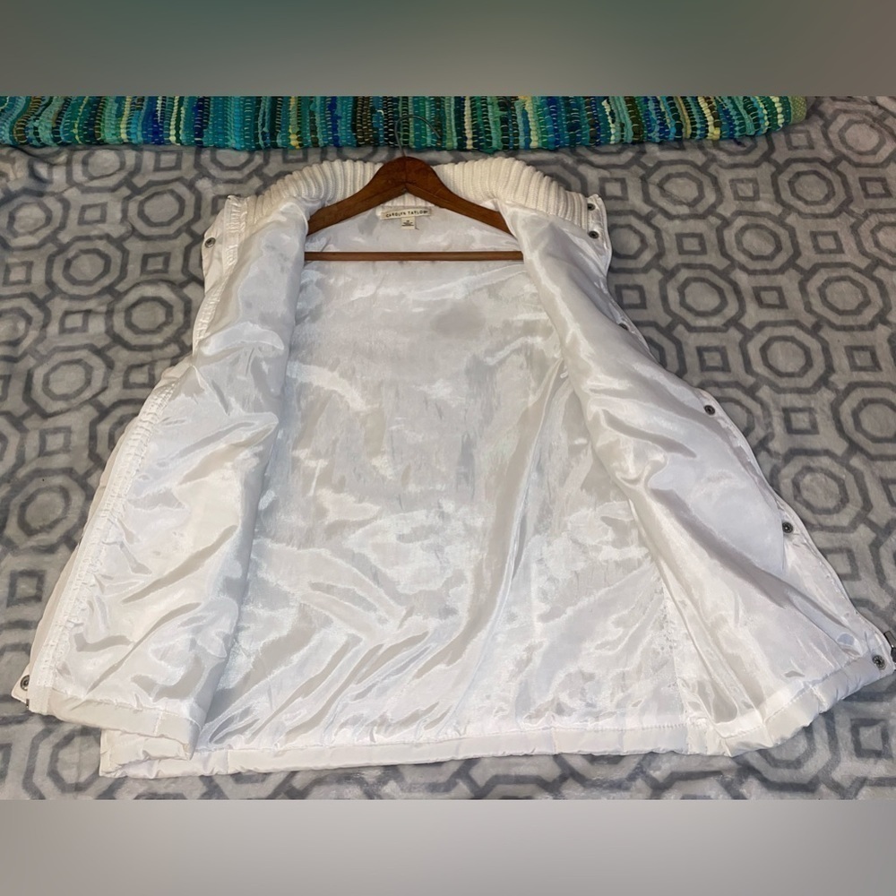 White Vest quilted knit vest Warm Winter - Picture 4 of 12